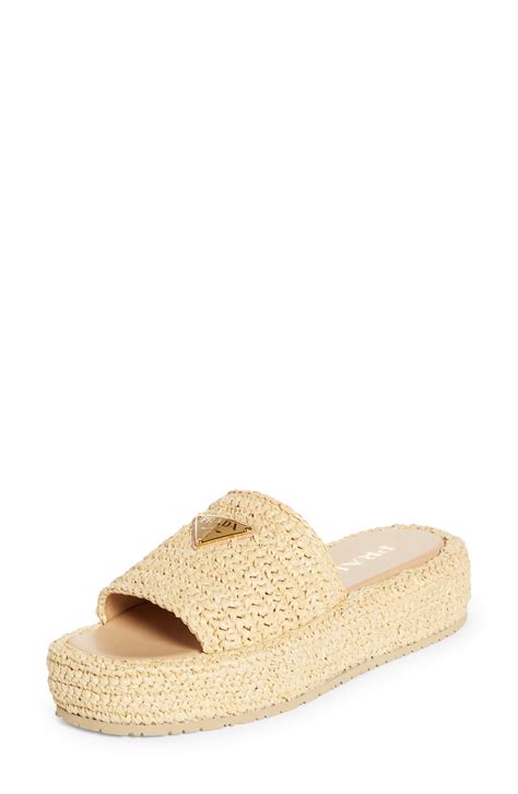 prada raffia sandals